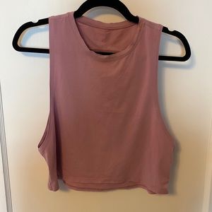 Pink Lululemon crop tank top